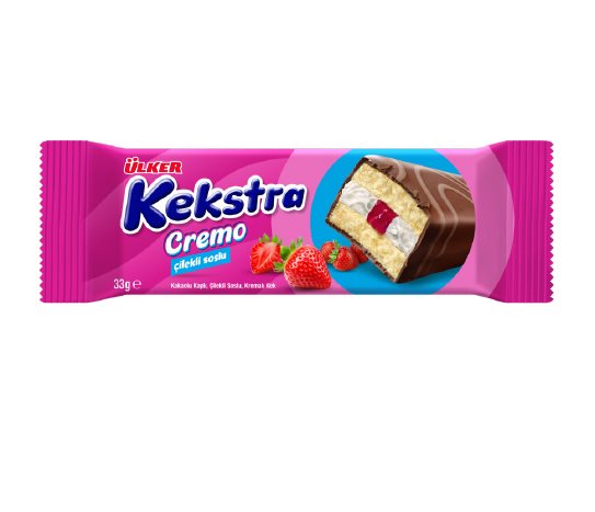 Kakaolu Kaplı Çilekli Sos Kremalı Kek